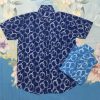 Navy Sky blue printed