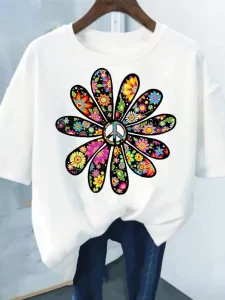 Women Casual T-shirts Printed 29 image 16