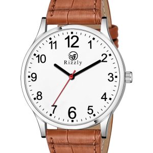 Brown Leather Analog Men's Watch