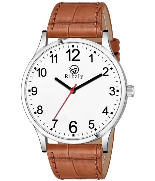 Brown Leather Analog Men's Watch