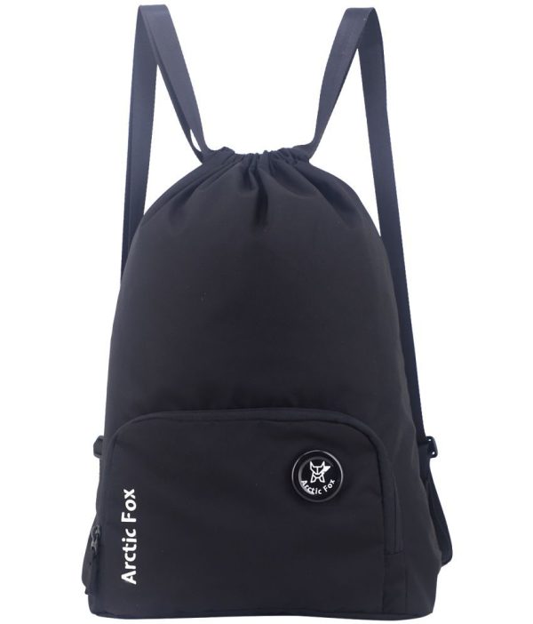 Arctic Fox Draw String Bags Black Backpack
