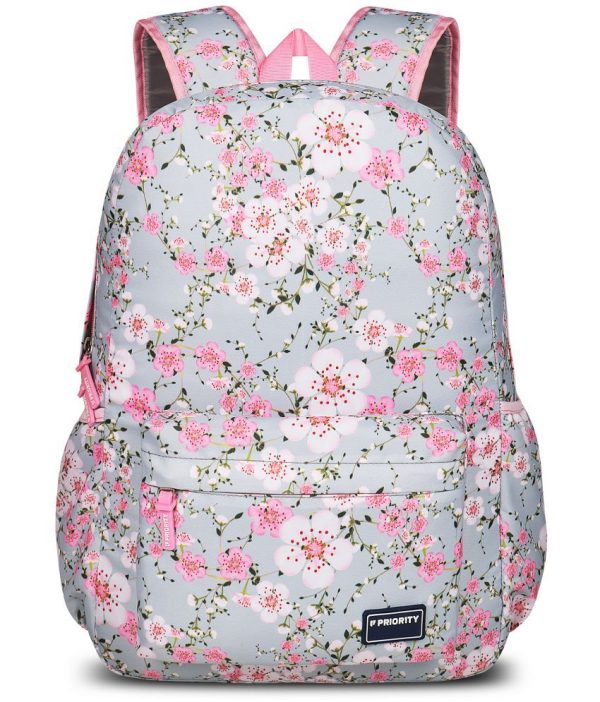 Grey-Polyester Bagpack