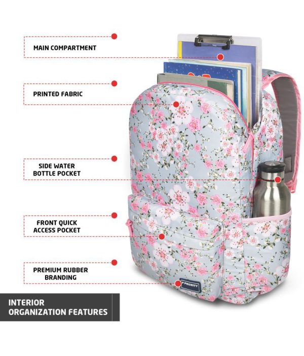 Grey-Polyester Bagpack - Image 4